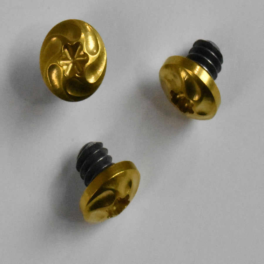 Stainless Spiral Head Machine Screw 1/4" x #6-32 Pitch TiN Coated, 416 stainless