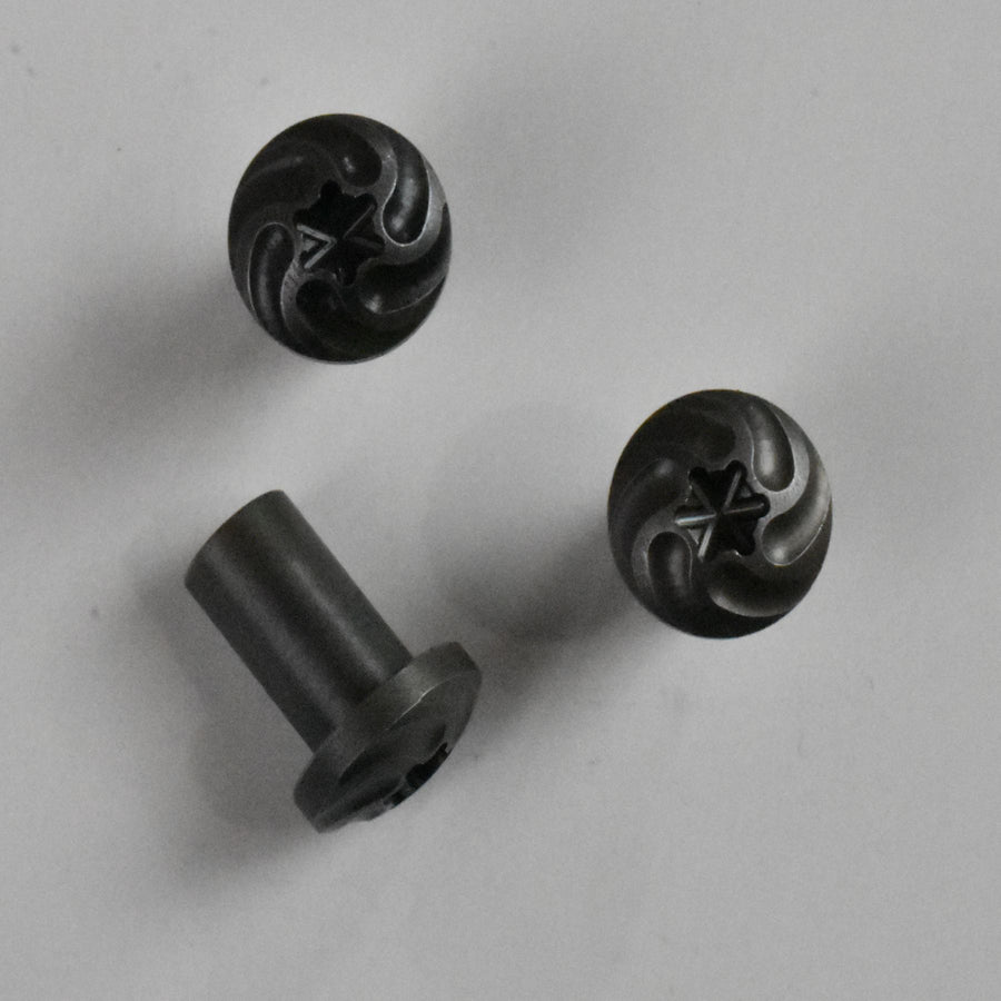 3/16" x #6-64 Stainless Spiral Head Sex Bolt Gray Finish 416