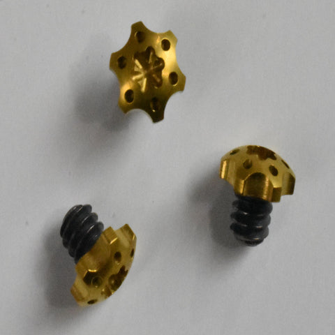 Stainless Gear Head Machine Screw 1/4" x #6-32 Pitch TiN Coated, 416 stainless